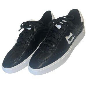 Karl Lagerfeld Paris Sumava Black Leather Lace Up Sneakers Size 10